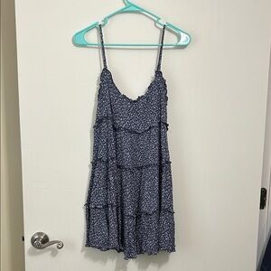 Lulu's Navy Floral Dress